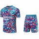 Real Madrid Red Green Blue Training Short Suit(短裤拉链口袋)