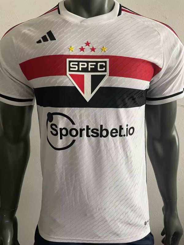 Sao Paulo Home Player 1:1 Quality Soccer Jersey  23-24