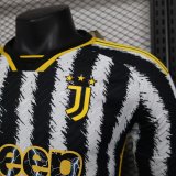 Juventus  Home Long Sleeve  Player 1:1 Quality Soccer Jersey   23-24