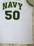 NBA Spurs #50  Admiral   David Robinson high school Vintage best Mesh Jersey white