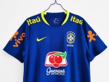 Brazil training suit blue 1:1 Quality Soccer Jersey  2021