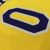 NBA Laker round neck retro yellow No.0 Nick Young  with chip  1:1
