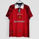 Retro  Manchester United Home 1:1 Quality Soccer Jersey  1996-1997