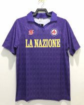 Retro Fiorentina home Fans 1:1 Quality Soccer Jersey  1989-1990