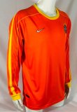 Retro Brazil goalkeeper  Long Sleeve   1:1 Quality Soccer Jersey  1998