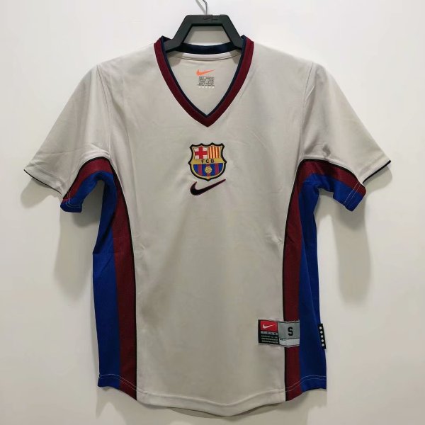 Retro Barcelona Away 1:1 Quality Soccer Jersey  1999-2000