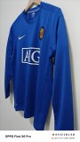 Retro  Manchester United Third Away Long Sleeve 1:1 Quality Soccer Jersey  2008-2009