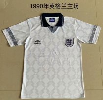Retro England Home  1:1 Quality Soccer Jersey   1990