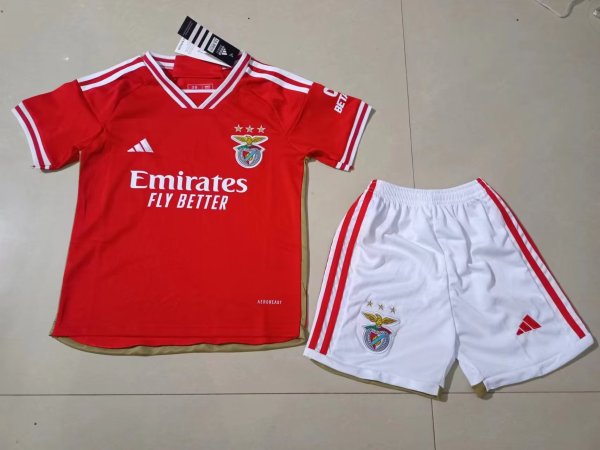 Benfica  home  Kids 1:1 Quality Soccer Jersey   23-24