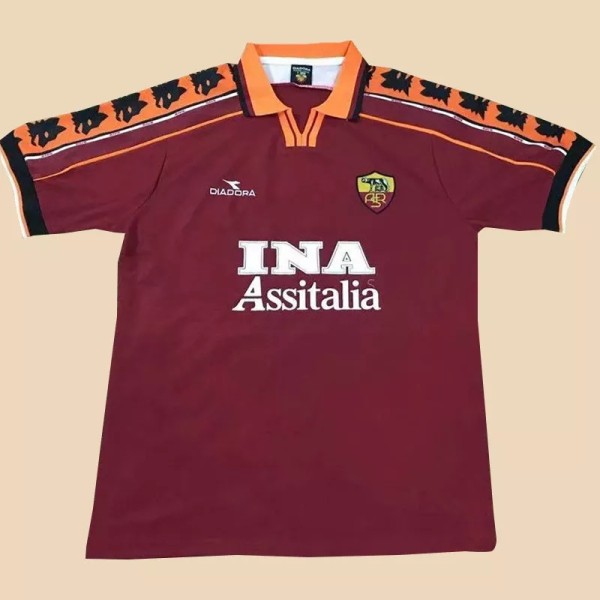 Retro Roma Home 1:1 Quality Soccer Jersey  1998-1999