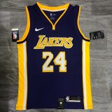NBA Lakers retro purple V-neck 24 Kobe with chip  1:1