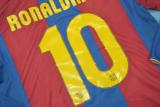 Retro  Barcelona Home Long sleeve  1:1 Quality Soccer Jersey  2007-2008