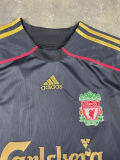 Retro Liverpool Black Away Long Sleeve  1:1 Quality Soccer Jersey   2009-2010