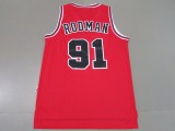 NBA Bull #91 Rodman Retro Red