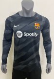 Barcelona Goalkeeper Black Long Sleeve Fan 1:1 Quality Soccer Jersey    23-24