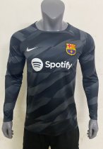 Barcelona Goalkeeper Black Long Sleeve Fan 1:1 Quality Soccer Jersey    23-24