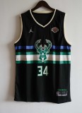 NBA Bucks (21 new season) # 34 Antetokounmpo  black