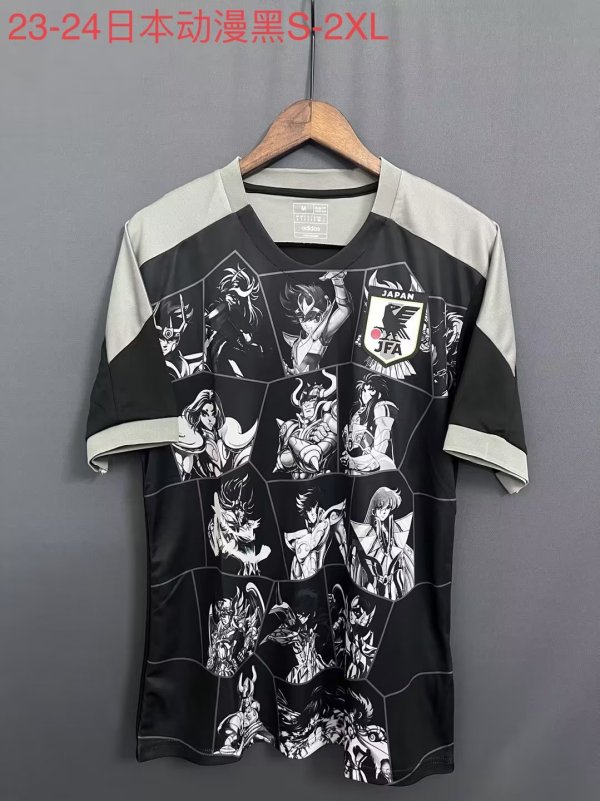 Japan anime Black  Fans 1:1 Quality Soccer Jersey  23-24