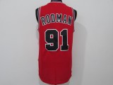 NBA Bull #91 Rodman Retro Red