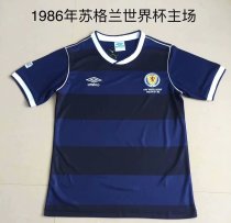 Retro  Scotland Home 1:1 Quality Soccer Jersey  1986