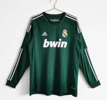 Retro Real Madrid Green Third Long Sleeve 1:1 Quality Soccer Jersey  2012-2013