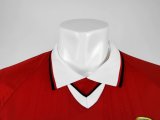 Retro  Manchester United Home Long Sleeve Champions League 1:1 Quality Soccer Jersey  1999-2000