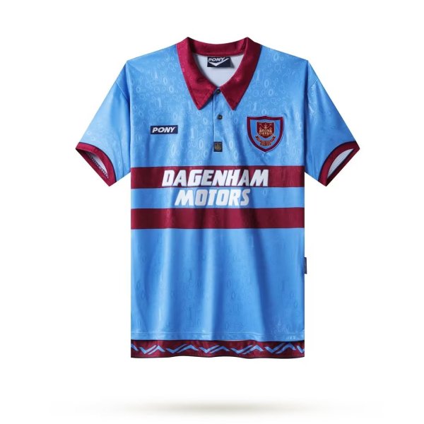 Retro West Ham Away    1:1 Quality Soccer Jersey  1995-1997