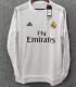 Retro Real Madrid Home Long Sleeve Fans 1:1 Quality Soccer Jersey    2015-2016