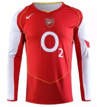 Retro Arsenal Home Long sleeve  1:1 Quality Soccer Jersey 2004-2005