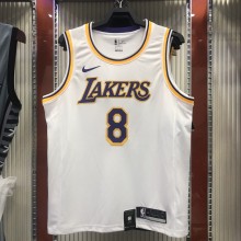 NBA Laker crew neck retro white No. 8 Kobe  with chip  1:1