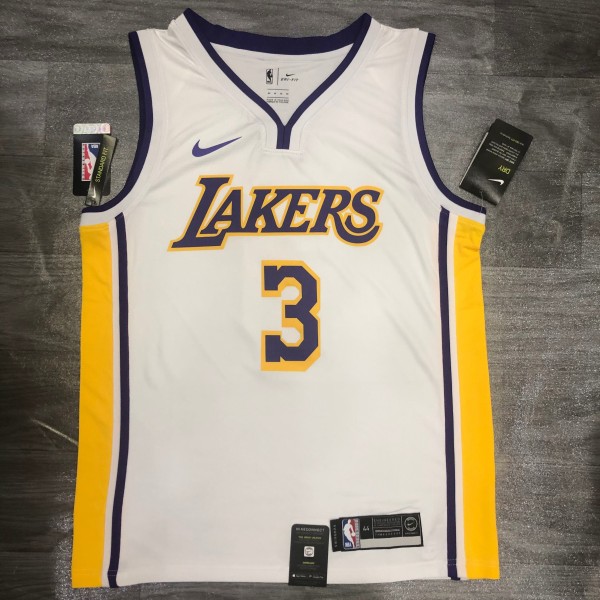 NBA Los Angeles vintage white V-collar No. 3 Davis with chip  1:1