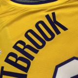 Los Angeles Lakers  V-Neck  Yellow with star  #0 WESTBROOK  1:1 Quality NBA Season Jerseys