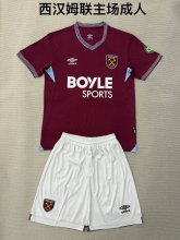 West Ham Home  Fans 1:1 Quality Soccer Jersey   25-26 (kids and man )