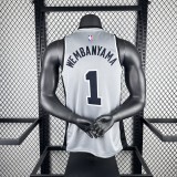San Antonio Spurs Grey #1 WEMBANYAMA 1:1 Quality NBA  Season Jerseys 2021