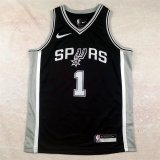 San Antonio Spurs Kids  Black #1 WEMBANYAMA NBA Jerseys