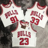 Chicago Bulls White #33 PIPPEN 1:1 Quality NBA  Season Jerseys  1998