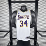 Los Angeles Lakers White #34 O'NEAL  1:1 Quality NBA Season Jerseys