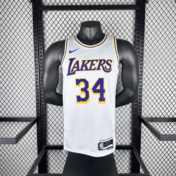 Los Angeles Lakers White #34 O'NEAL  1:1 Quality NBA Season Jerseys