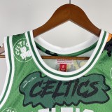 Retro Boston Celtics Green SW Graffiti #33 BIRD 1:1 Quality NBA Jerseys  1985-1986