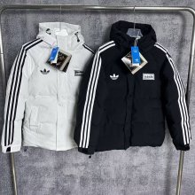 Adidas Clover  Windbreaker  Cotton clothing Jacket  Black  White 1:1 Quality Soccer Jersey  25-26