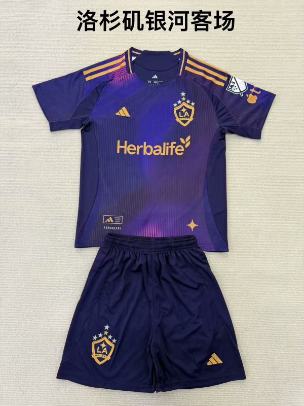 LA Galaxy   home  fans kits  1:1 Quality Soccer Jersey  25-26 (kids and man )