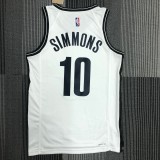 Brooklyn Nets White #10  SIMMONS 1:1 Quality NBA  Season Jerseys 75 Year