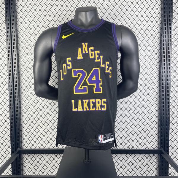 Los Angeles Lakers Kobe #24 BRYANT  Black City Edition  1:1 Quality NBA  Season Jerseys  2026