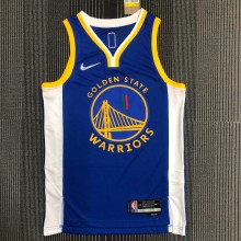 Golden State Warriors White Blue Mexico Retro #11 THOMPSON 1:1 Quality NBA Season Jerseys  75 Year