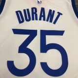 Golden State Warriors White V-Neck  #35  DURANT 1:1 Quality NBA Season Jerseys 2020