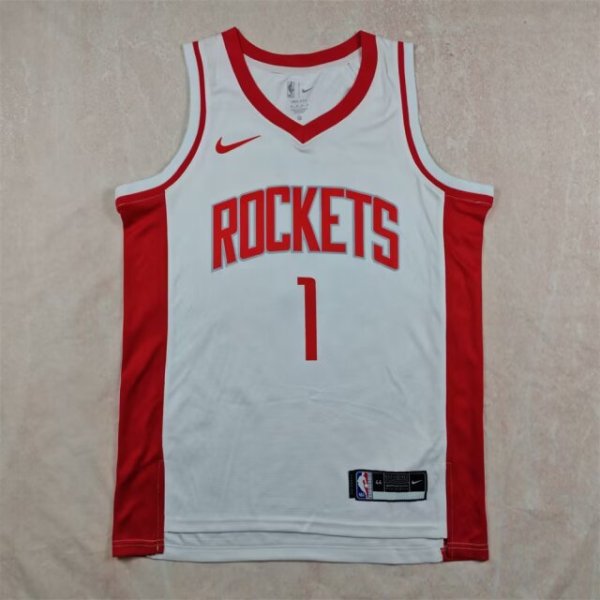 Houston Rockets White #1 THOMPSON  NBA Jerseys