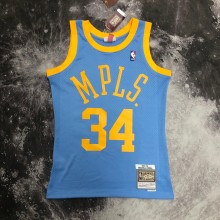 Retro Los Angeles Lakers Blue #34 O'NEAL  1:1 Quality NBA Season Jerseys 2002