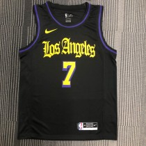 Los Angeles Lakers Black Latin #7 ANTHONY 1:1 Quality NBA Season Jerseys