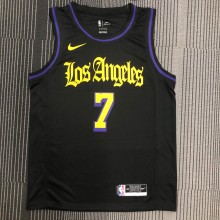 Los Angeles Lakers Black Latin #7 ANTHONY 1:1 Quality NBA Season Jerseys