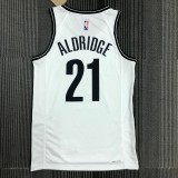 Brooklyn Nets White #21 ALDRIDGE 1:1 Quality NBA  Season Jerseys 75 Year